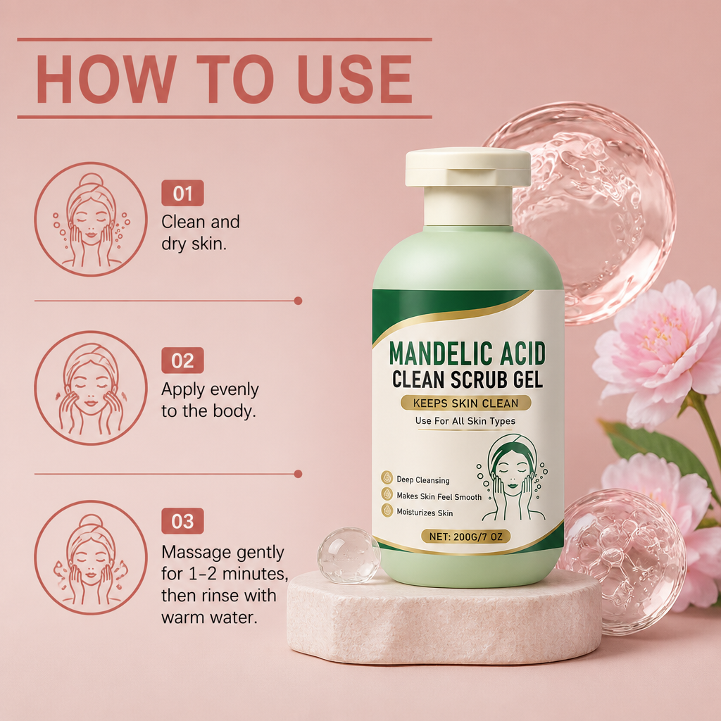 Mandelic Acid Scrub Gel – Gentle Exfoliation for Soft, Smooth Skin