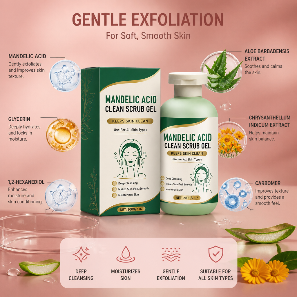 Mandelic Acid Scrub Gel – Gentle Exfoliation for Soft, Smooth Skin