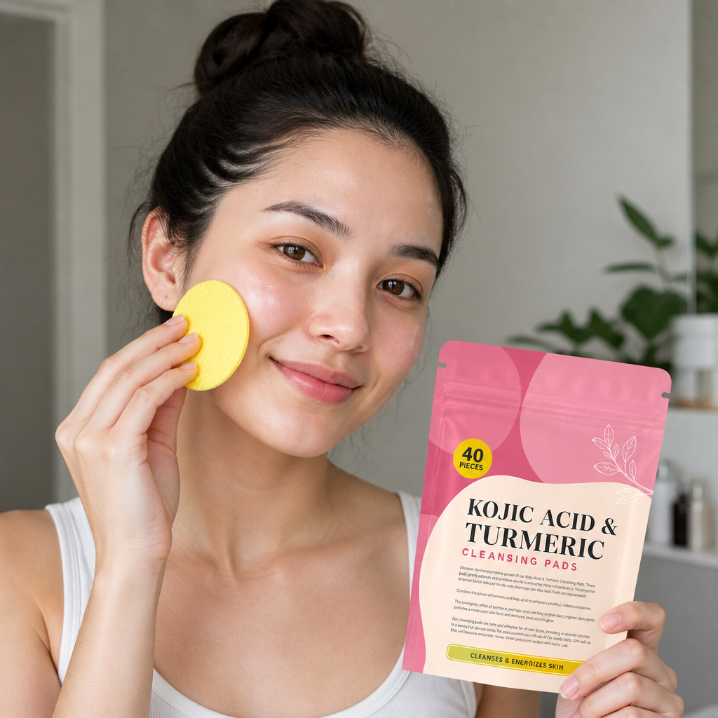 Kojic Acid Turmeric Cleansing Pads – Brightening Care For Smooth Skin