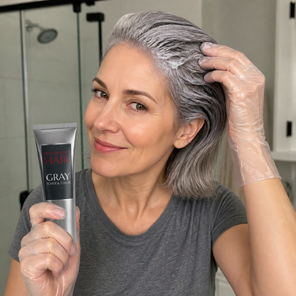 Gray Hair Dye Cream – Long-Lasting Silver Tone Hair Coloring Formula