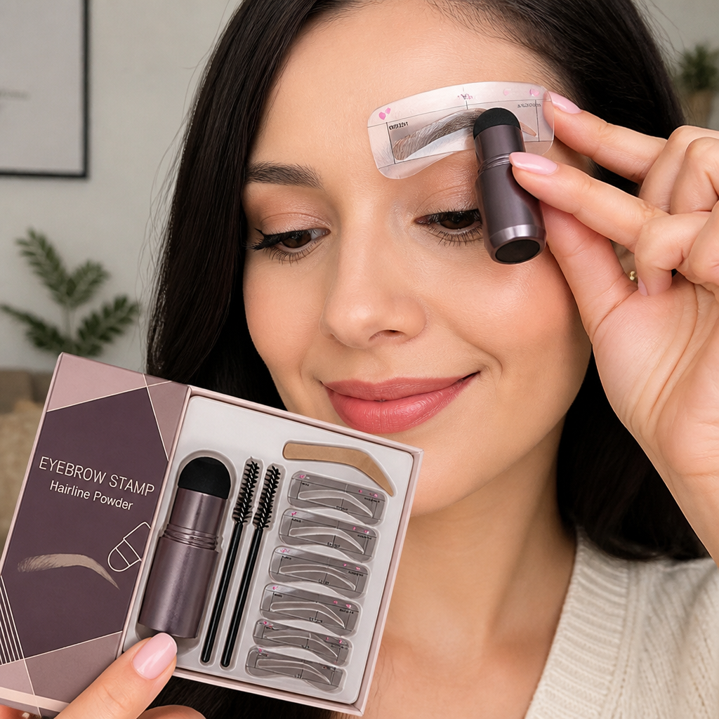 Natural-Looking Eyebrow Stamp Kit for Fuller, Defined Brows