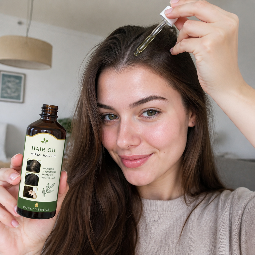 Rosemary & Herbal Hair Oil – Nourishing Scalp Care For Fuller-Looking Hair