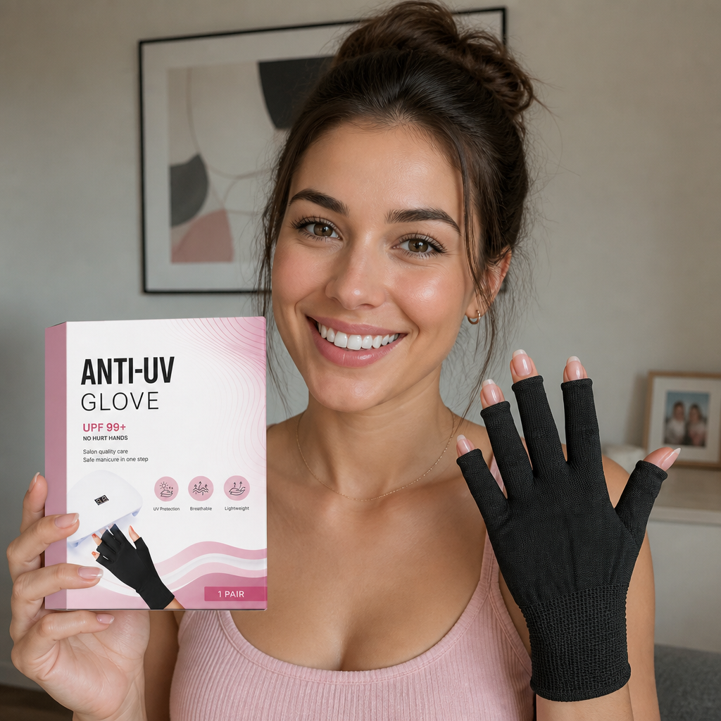 UV Protective Manicure Gloves – Flexible Finger Sleeves For Nail Care