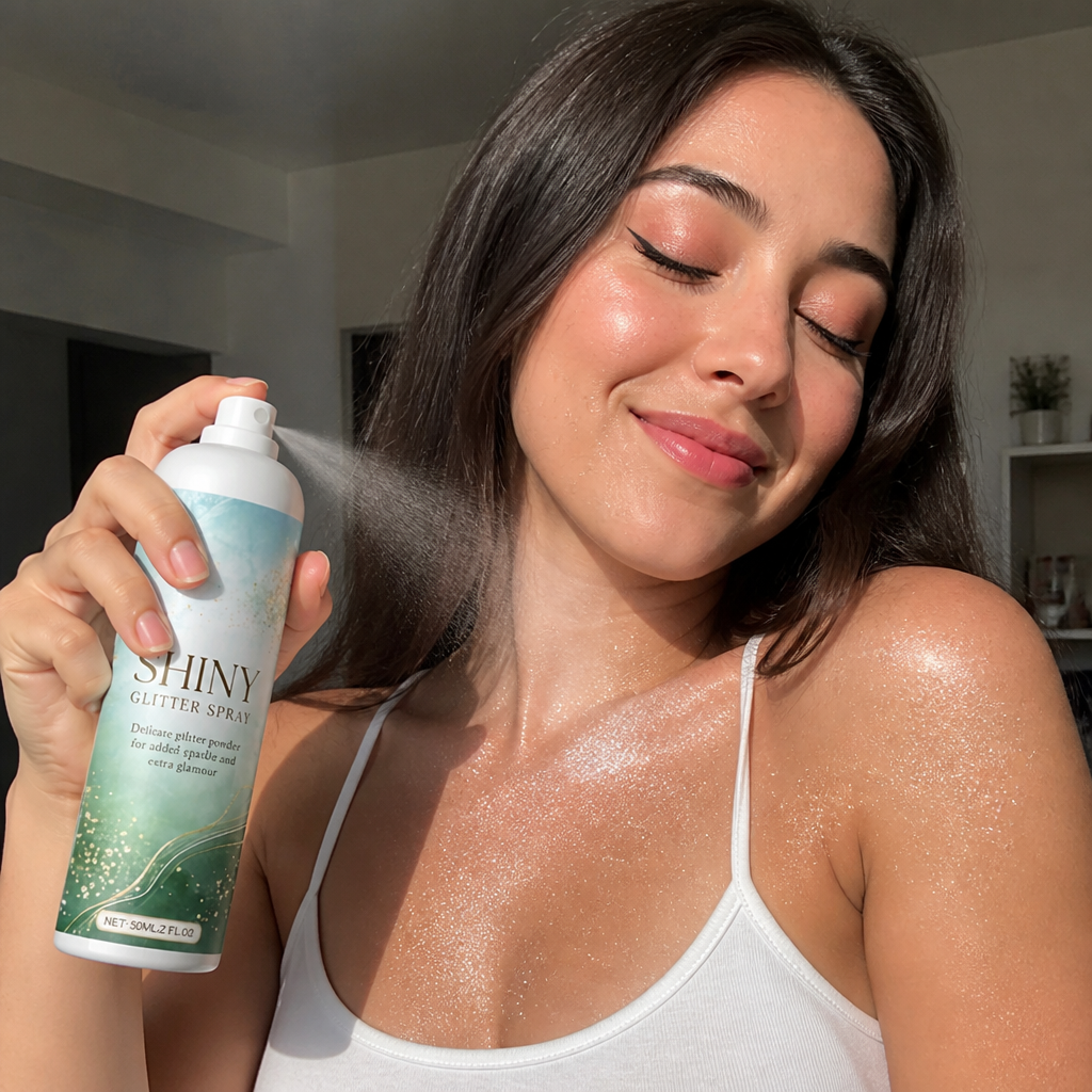 Shiny Glitter Spray – Sparkling Body And Hair Highlight Mist