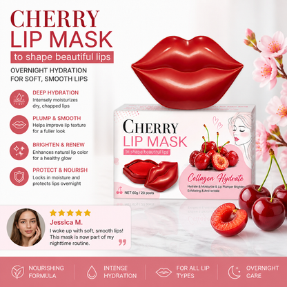 Cherry Collagen Lip Mask – Overnight Hydration for Soft, Smooth Lips