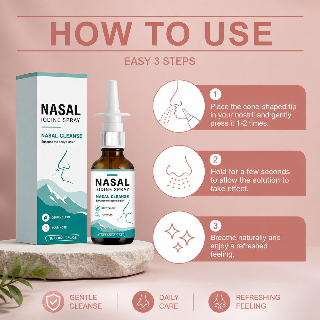 Iodine Nasal Spray – Gentle Daily Cleanse for a Refreshed Feeling