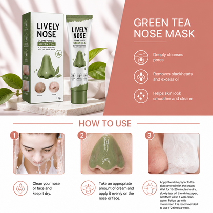 Green Tea Peel-Off Nose Mask – Clarifying Care for Cleaner-Looking Pores