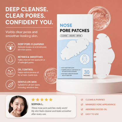 Deep Cleansing Nose Pore Patches – Fresh-Looking Skin & Oil Control