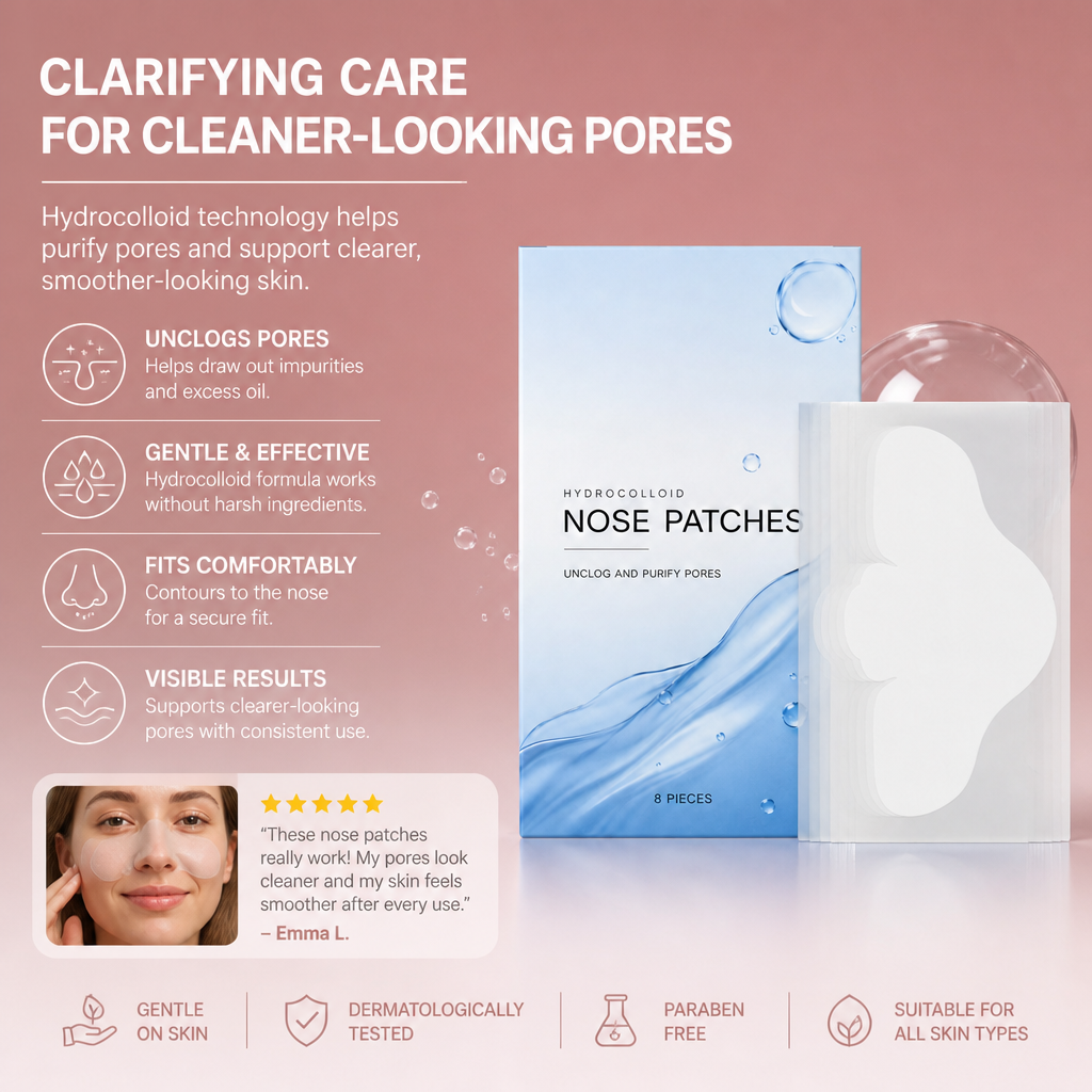 Hydrocolloid Nose Patches – Clarifying Care for Cleaner-Looking Pores