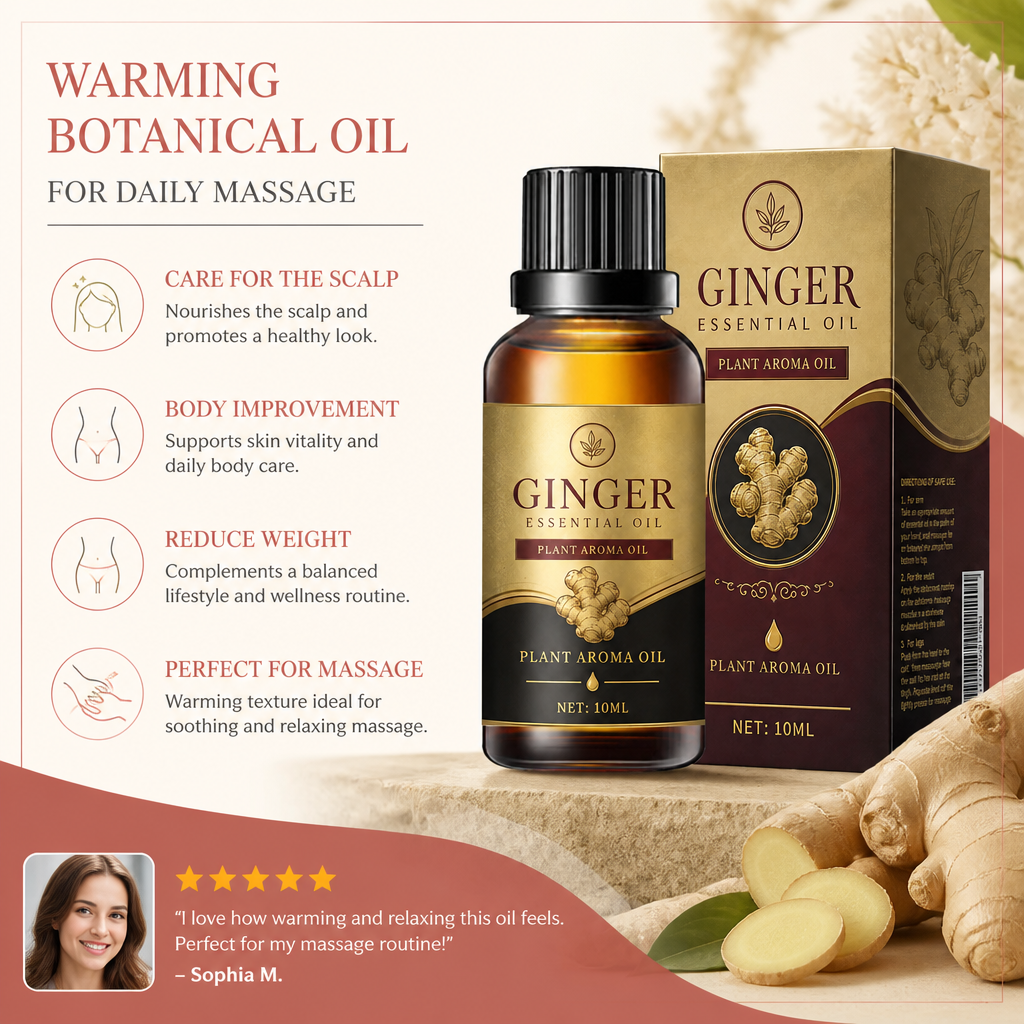 Ginger Essential Oil – Warming Botanical Oil for Daily Massage