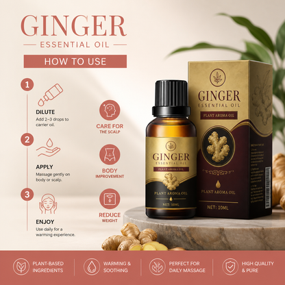 Ginger Essential Oil – Warming Botanical Oil for Daily Massage