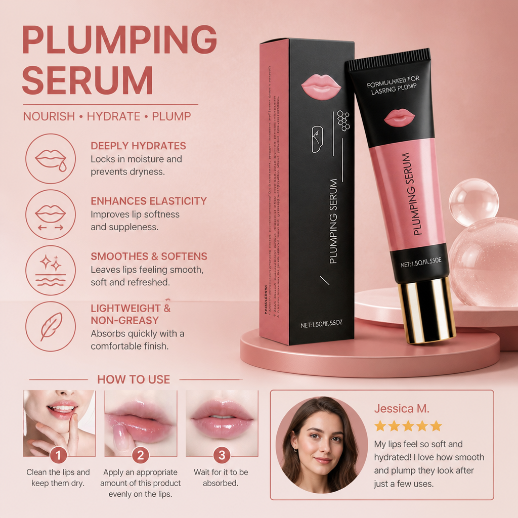 Plumping Lip Serum – Lightweight Hydration for Softer, Fuller-Looking Lips