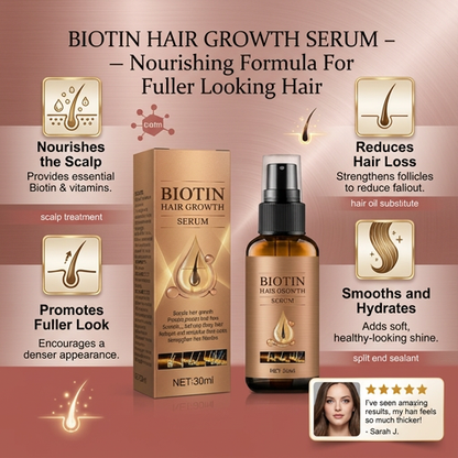 Biotin Hair Growth Serum – Nourishing Formula For Fuller Looking Hair