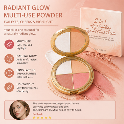 Radiant Multi-Use Face Glow Powder for Eyes, Cheeks & Highlight