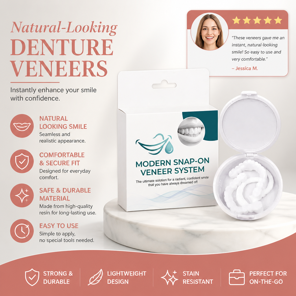Temporary Natural-Looking Denture Veneers – Lightweight Smile Enhancement