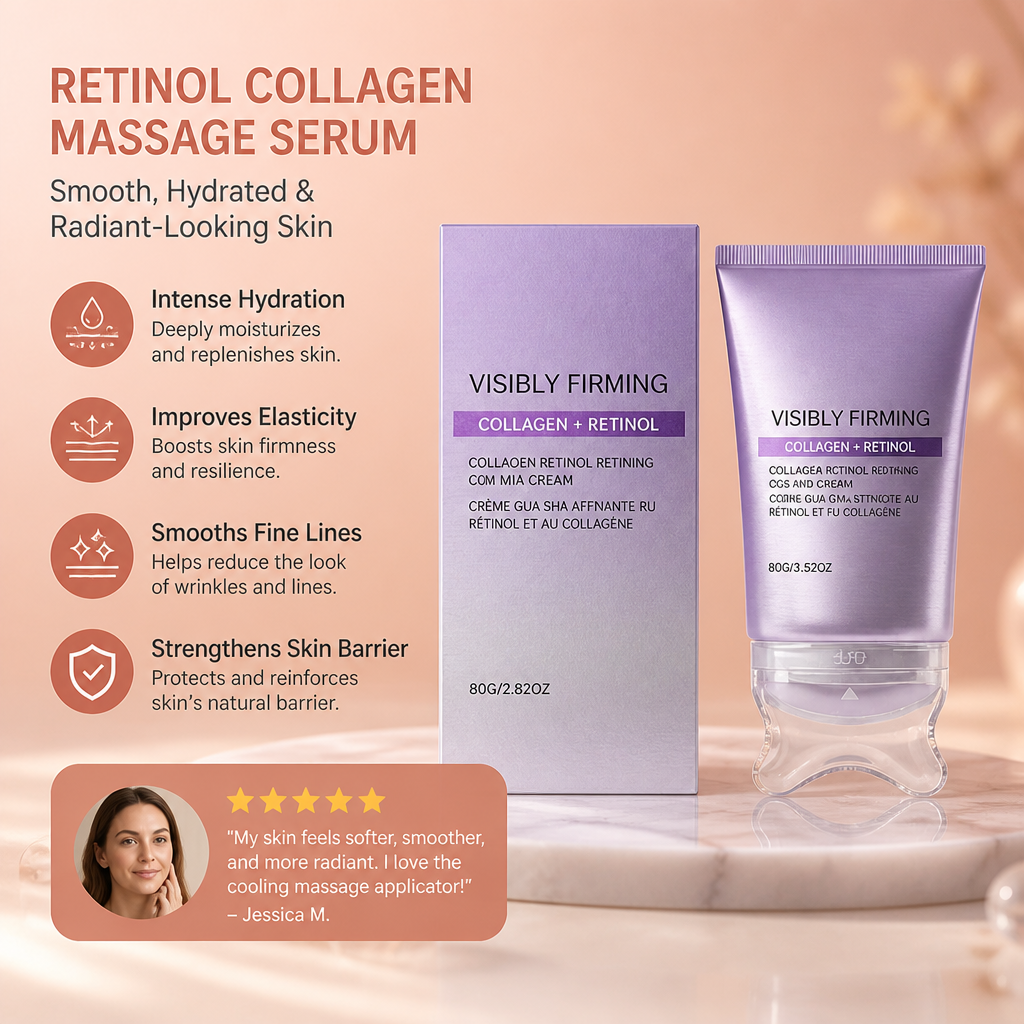 Retinol Collagen Massage Serum – Smooth, Hydrated & Radiant-Looking Skin