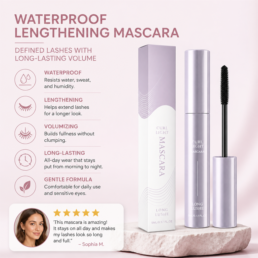 Waterproof Lengthening Mascara – Defined Lashes With Long-Lasting Volume