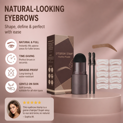 Natural-Looking Eyebrow Stamp Kit for Fuller, Defined Brows
