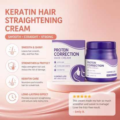 Keratin Hair Straightening Cream – Smooth-Looking Hair Care Formula