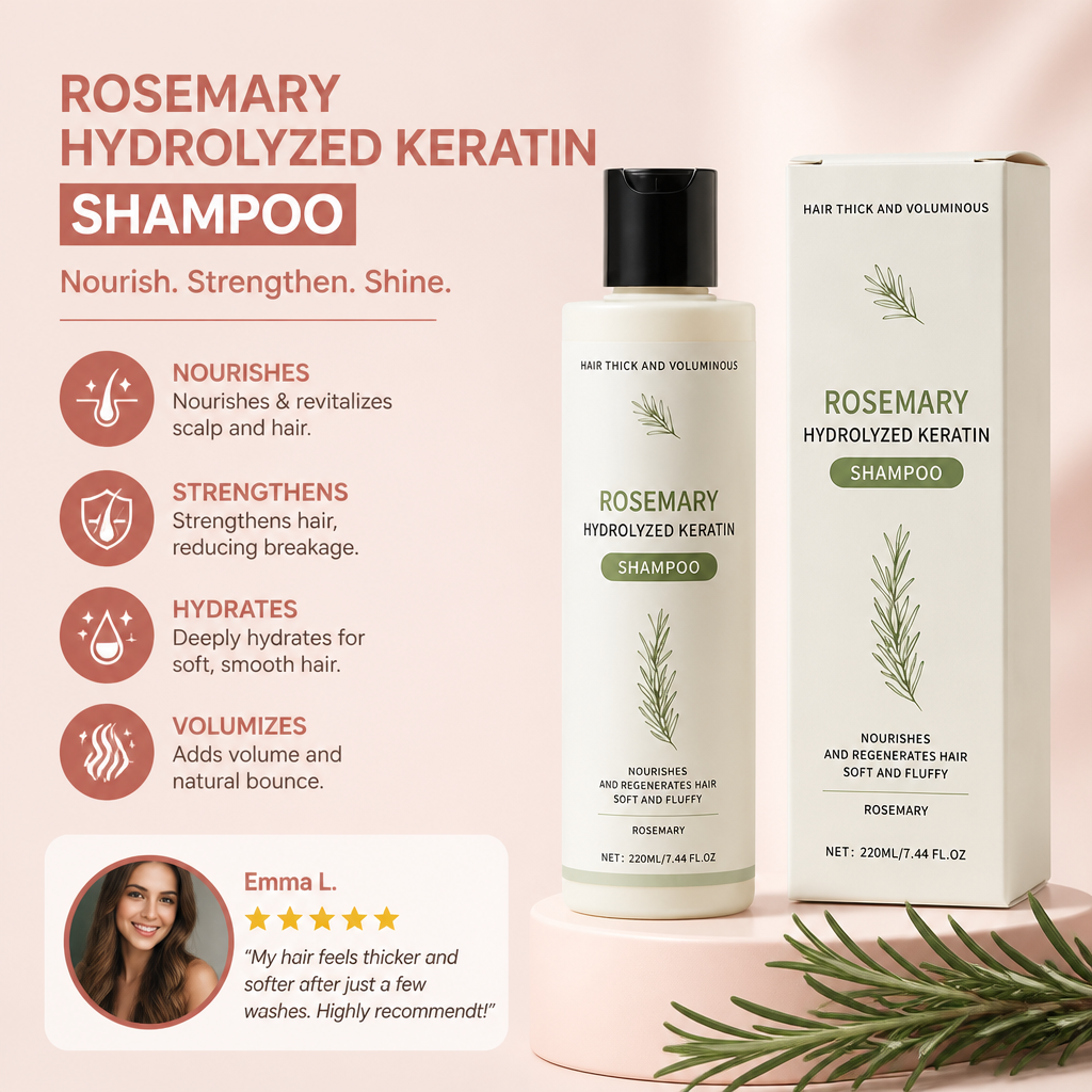 Rosemary Scalp Care Shampoo – Refreshing Formula For Smooth, Healthy-Looking Hair