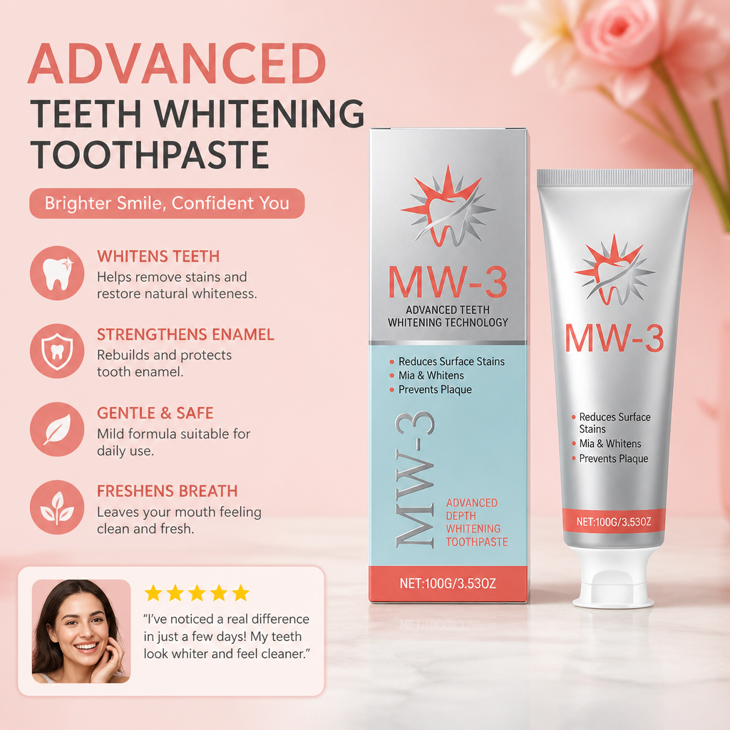 Advanced Teeth Whitening Toothpaste – Gentle Daily Care For A Brighter Smile