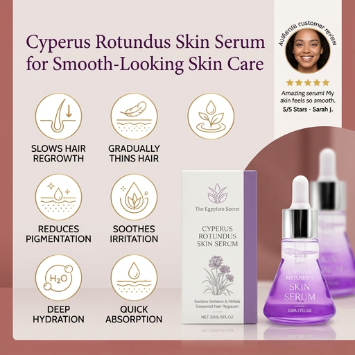 Cyperus Rotundus Skin Serum for Smooth-Looking Skin Care