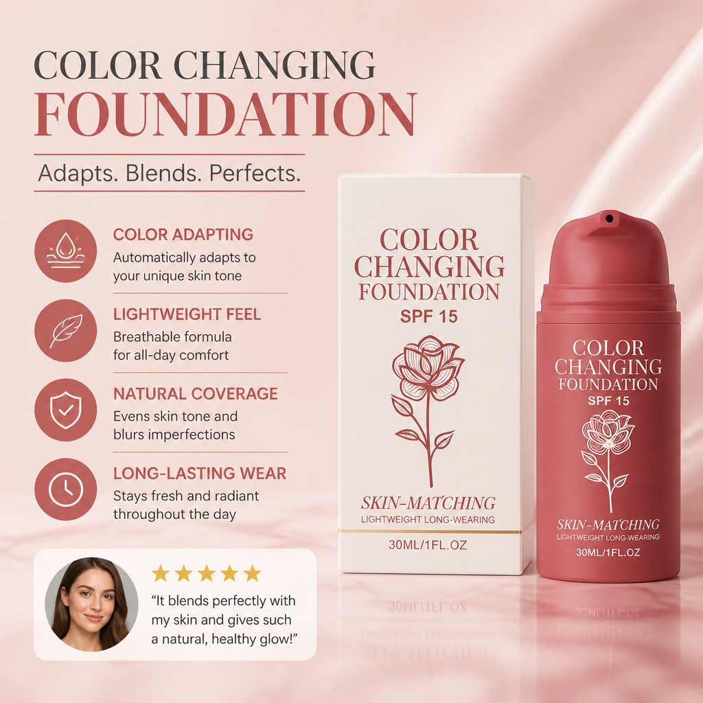 Color-Adapting Foundation – Lightweight Coverage For A Natural Finish