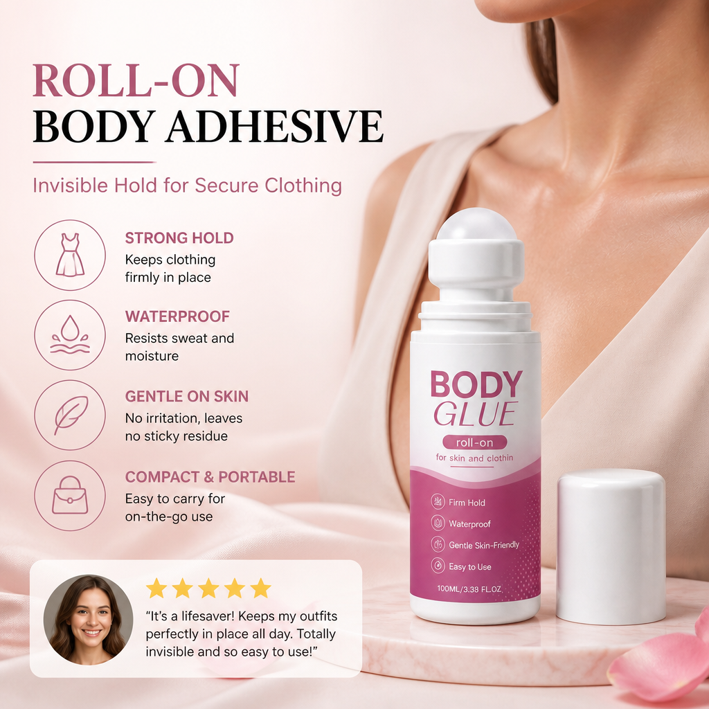 Roll-On Body Adhesive – Invisible Hold for Secure Clothing