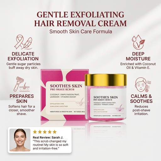 Gentle Exfoliating Hair Removal Cream – Smooth Skin Care Formula