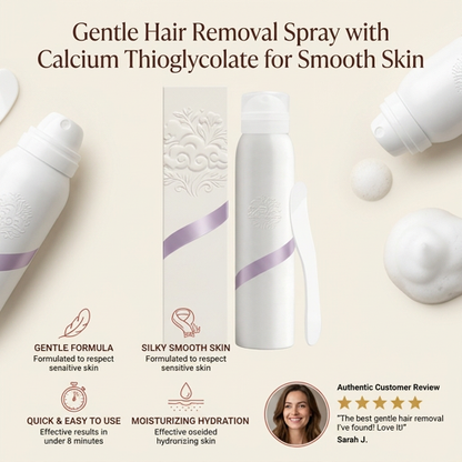 Gentle Hair Removal Spray with Calcium Thioglycolate for Smooth Skin