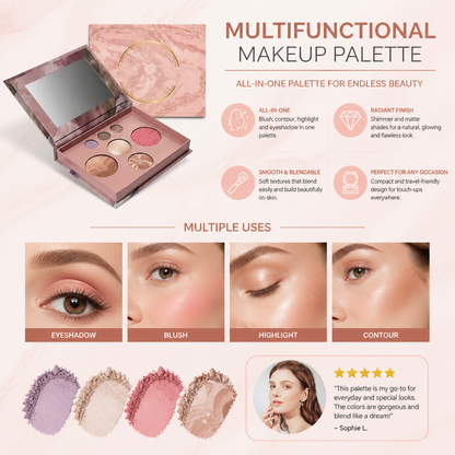 Multifunctional Makeup Palette – Blush, Contour & Highlight In One
