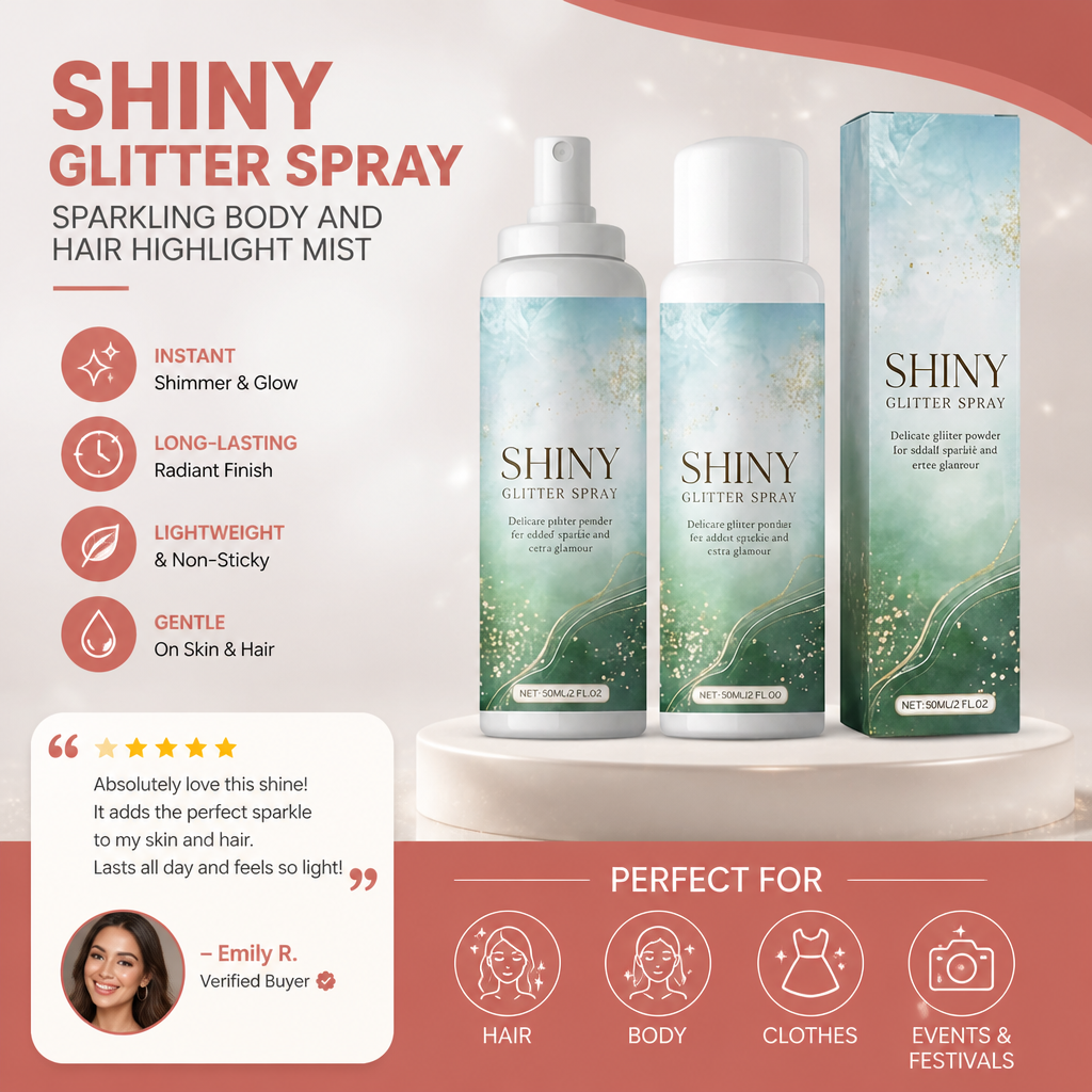 Shiny Glitter Spray – Sparkling Body And Hair Highlight Mist