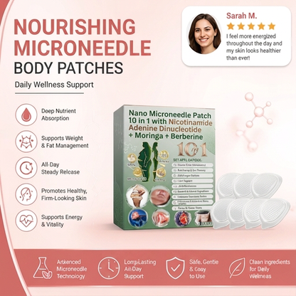Nourishing Microneedle Body Patches for Daily Wellness Support