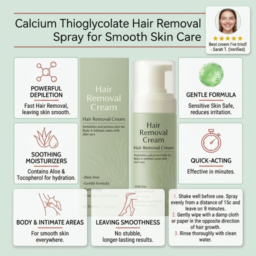 Calcium Thioglycolate Hair Removal Spray for Smooth Skin Care