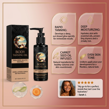 Carrot Seed Oil Self-Tanning Body Lotion – Hydrating Glow Formula
