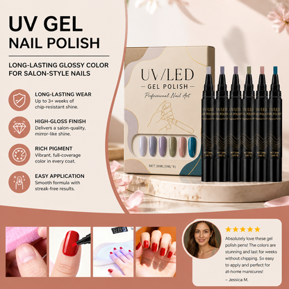 UV Gel Nail Polish – Long-Lasting Glossy Color For Salon-Style Nails