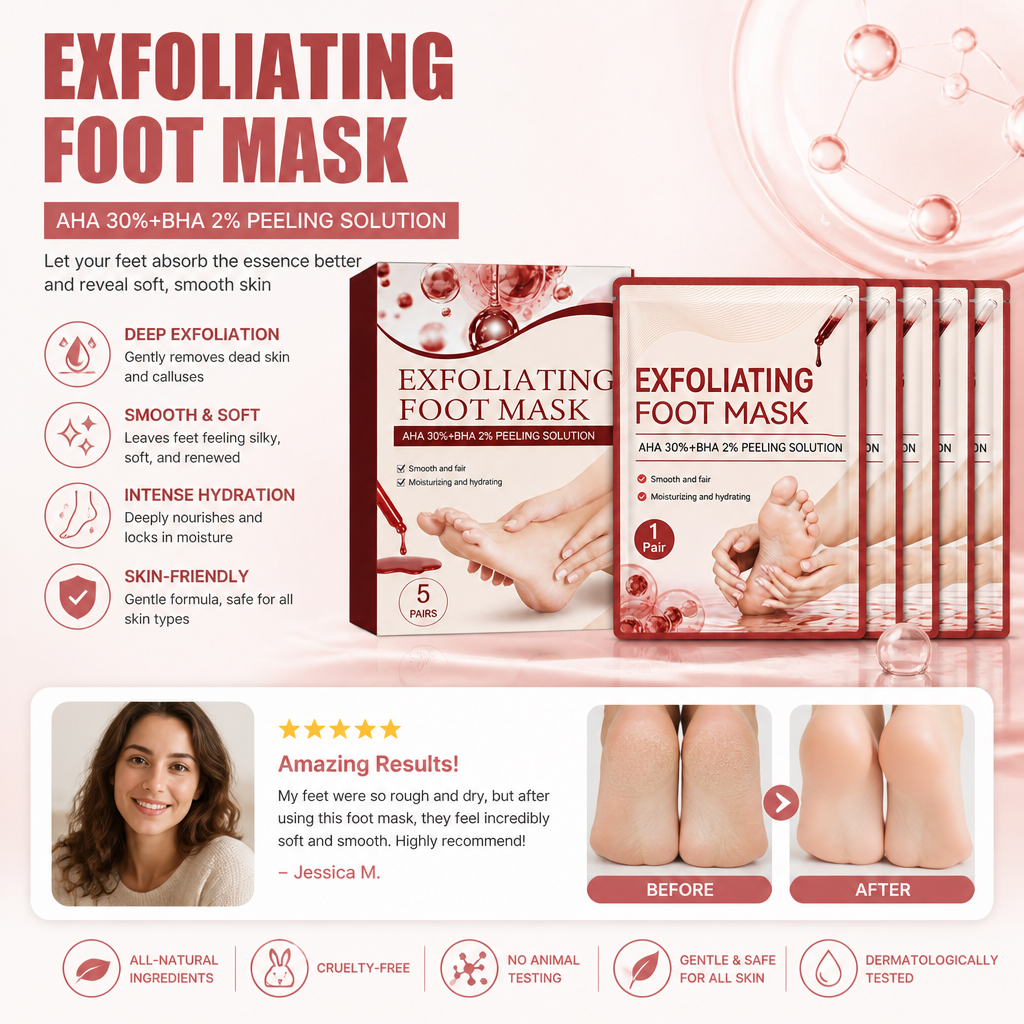 Exfoliating Foot Mask – Smooth, Soft Feet with Deep Hydration