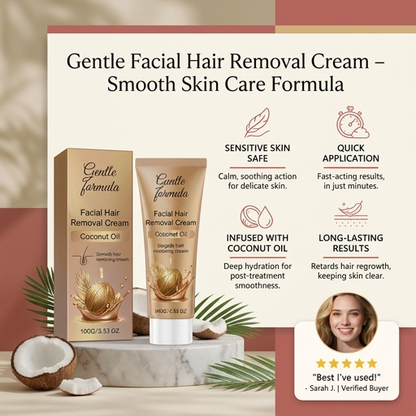 Gentle Facial Hair Removal Cream – Smooth Skin Care Formula