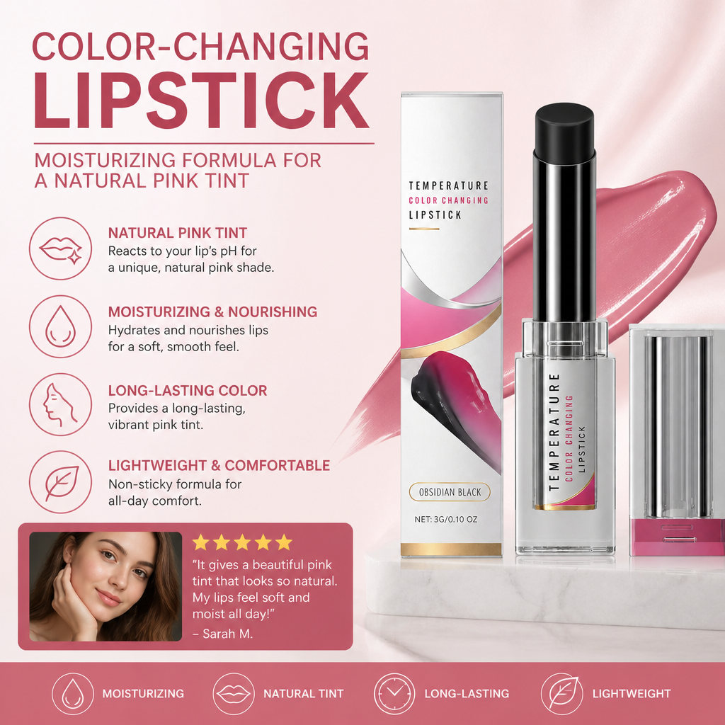 Color-Changing Lip Balm – Moisturizing Formula for a Natural Pink Tint