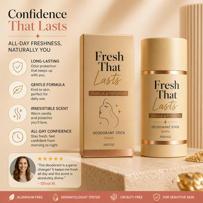 Long-Lasting Deodorant Stick – Vanilla & Pistachio Freshness All Day