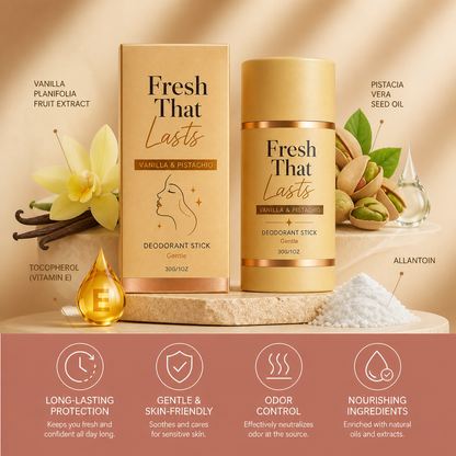 Long-Lasting Deodorant Stick – Vanilla & Pistachio Freshness All Day