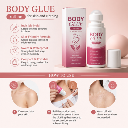 Roll-On Body Adhesive – Invisible Hold for Secure Clothing