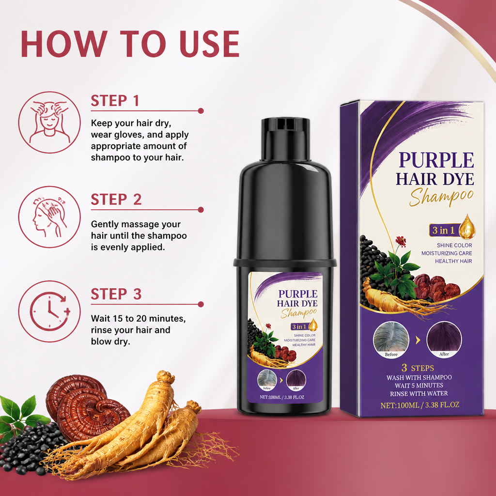 Polygonum Multiflorum Color Depositing Shampoo – Nourishing Hair Color Care