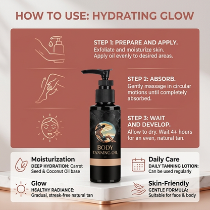 Carrot Seed Oil Self-Tanning Body Lotion – Hydrating Glow Formula