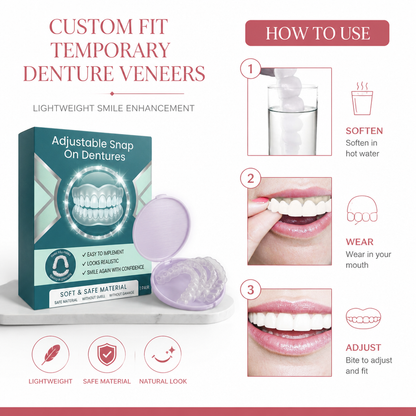 Custom Fit Temporary Denture Veneers – Lightweight Smile Enhancement