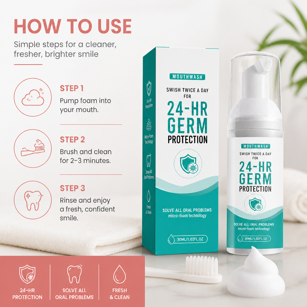 Whitening Toothpaste Foam – Fresh Daily Care For A Brighter Smile