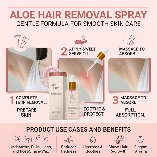 Strawberry Hair Removal Aftercare Oil – Moisturizing Skin Care Formula