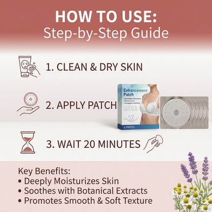 Botanical Moisturizing Breast Care Patches for Soft, Smooth Skin