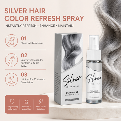 Silver Hair Color Refresh Spray For Vibrant Gray Tones