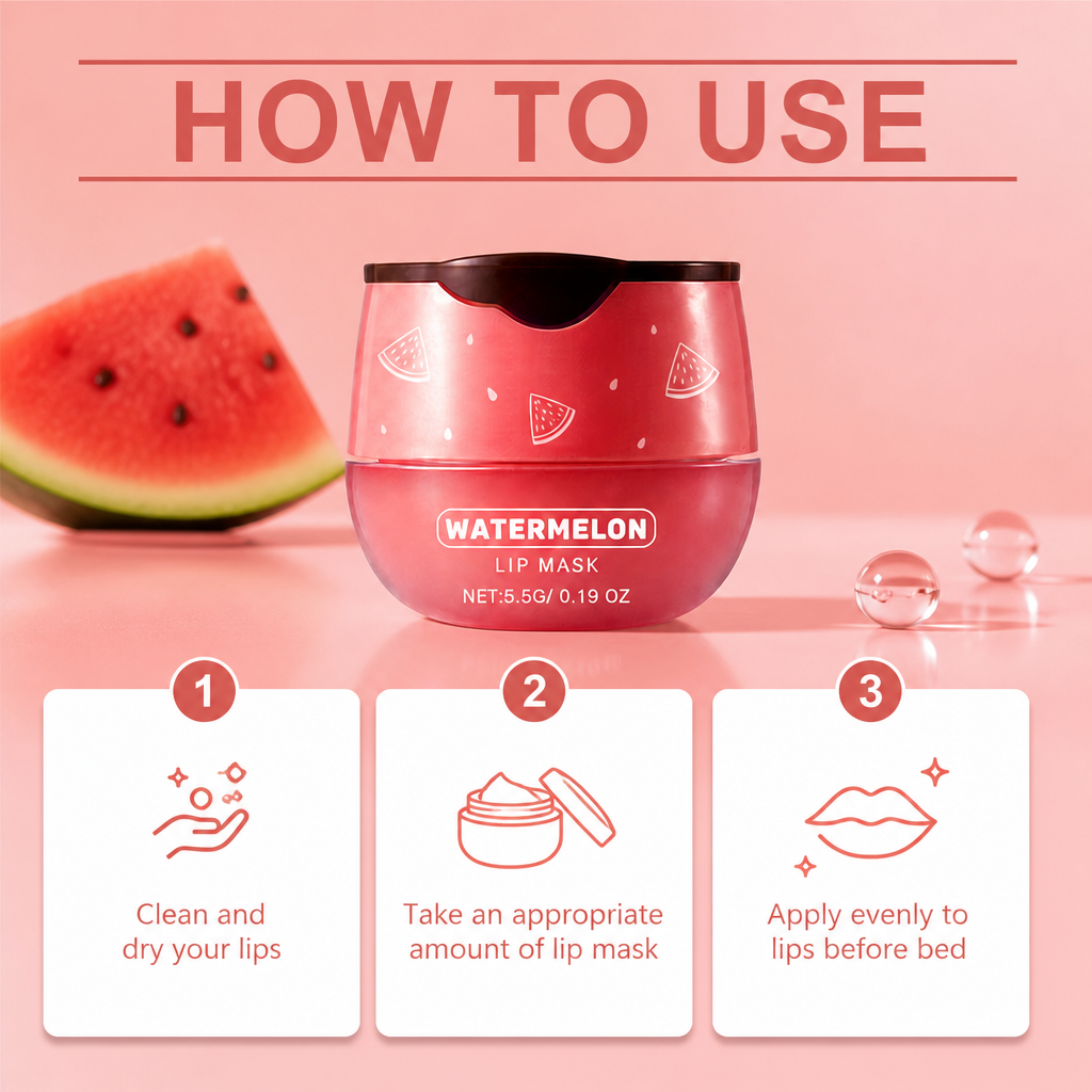 Watermelon Lip Sleeping Mask – Deep Hydration for Soft, Radiant Lips